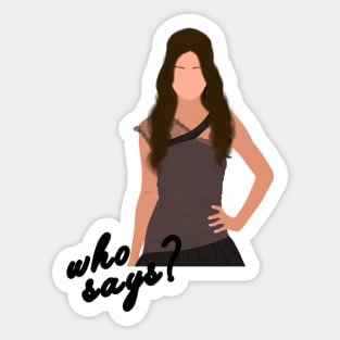 Sel in Black Dress Outfit Fan Art Sticker